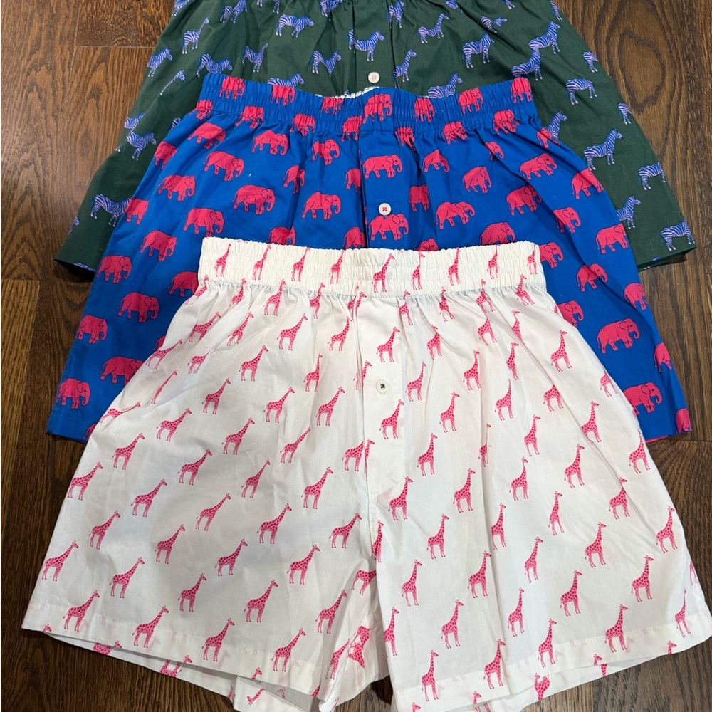 Boden Set of 3 Animal Print Boxer Shorts - NWOT